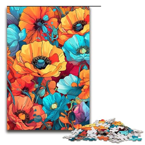 Puzzle für Erwachsene 1000 Teile California_Poppy Heimdekoration Puzzle Spielzeug Geschenk für die ganze Familie 75 x 50 cm von linghhiming