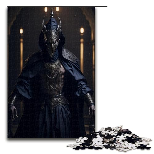 Puzzle für Erwachsene 1000 Teile Dark Warrior Puzzle Lernspiele für Zuhause DIY Spielzeug tolles Geschenk für Spiele 75 x 50 cm von linghhiming