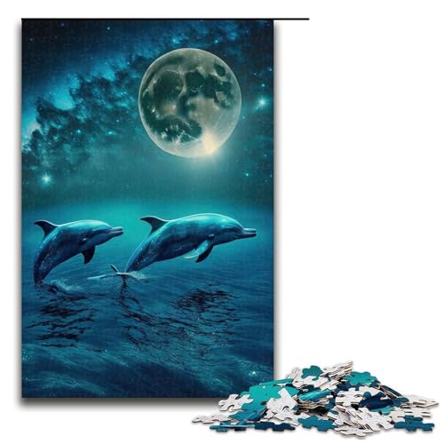 Puzzle für Erwachsene 1000 Teile Delfin Holzpuzzle 75 x 50 cm Puzzle für Erwachsene 1000 Teile Delfin Holzpuzzle 75 x 50 cm von linghhiming