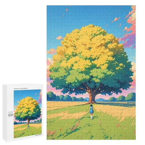 Puzzle für Erwachsene 1000 Teile Der Baum des Lebens Holzpuzzle (75 x 50 cm) von linghhiming