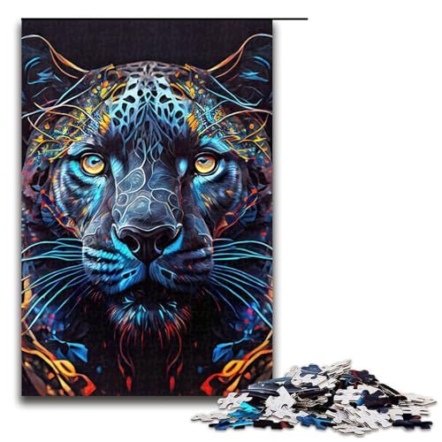 Puzzle für Erwachsene 1000 Teile Der Schwarze Panther Holzpuzzle (75 x 50 cm) von linghhiming
