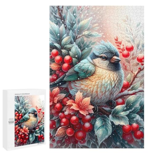 Puzzle für Erwachsene 1000 Teile Der rote Vogel Holzpuzzle Lernspiel Herausforderungsspielzeug (75 x 50 cm) von linghhiming