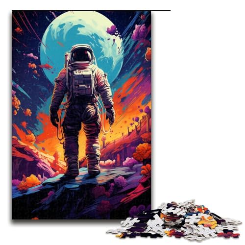 Puzzle für Erwachsene 1000 Teile Die farbenfrohe Psychedelia der Raumfahrt Puzzle Spiele Spielzeug Geschenk Geeignet für die Schreibtischdekoration 75x50cm von linghhiming