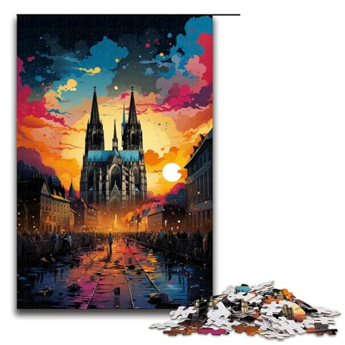 Puzzle für Erwachsene 1000 Teile Die farbenfrohe Psychedelia des Kölner Doms Puzzle Spiele Spielzeug Geschenk Geeignet für die Schreibtischdekoration 75x50cm Puzzle für Erwachsene 1000 Teile Die farbenfrohe Psychedelia des Kölner Doms Puzzle Spiele Spielzeug Geschenk Geeignet für die Schreibtischdekoration 75x50cm von linghhiming