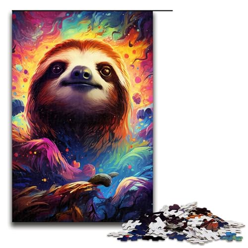 Puzzle für Erwachsene 1000 Teile Die farbenfrohe Psychedelia des Sternenotters Puzzlespiele Spielzeug Geschenk Geeignet für die Schreibtischdekoration 75x50cm von linghhiming