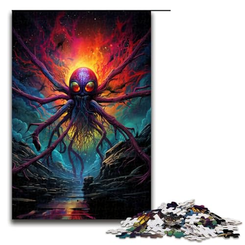 Puzzle für Erwachsene 1000 Teile Die farbenfrohe Psychedelia von Star Spider Puzzles Spiele Spielzeug Geschenk Geeignet für die Schreibtischdekoration 75x50cm von linghhiming