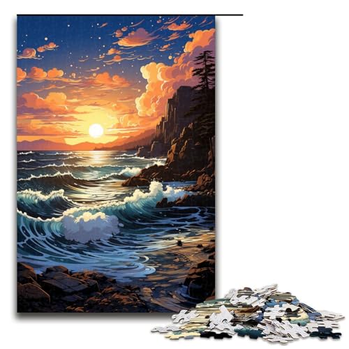 Puzzle für Erwachsene 1000 Teile Die farbenfrohe psychedelische Schönheit des Baikalsees Puzzle Spiele Spielzeug Geschenk Geeignet für die Schreibtischdekoration 75x50cm von linghhiming