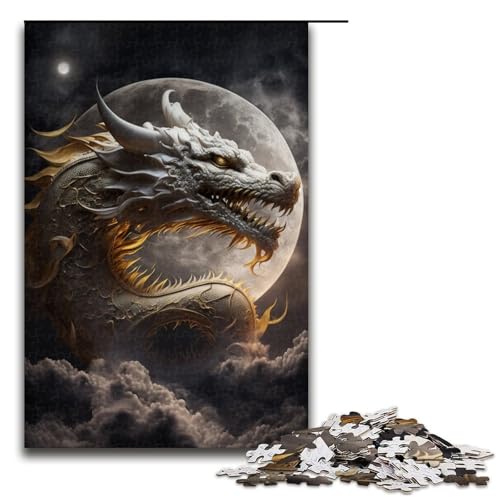 Puzzle für Erwachsene 1000 Teile Drachen Heimdekoration Puzzle Spielzeug Geschenk für die ganze Familie (75 x 50 cm) von linghhiming