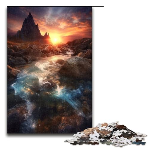 Puzzle für Erwachsene 1000 Teile Dragon Falls Puzzle Lernspiele für Zuhause DIY Spielzeug tolles Geschenk für Spiele 75 x 50 cm von linghhiming