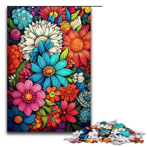 Puzzle für Erwachsene 1000 Teile EIN Meer bunter Blumen Holzpuzzle 75 x 50 cm Puzzle für Erwachsene 1000 Teile EIN Meer bunter Blumen Holzpuzzle 75 x 50 cm von linghhiming