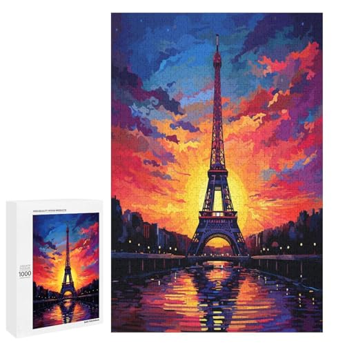 Puzzle für Erwachsene 1000 Teile Eiffelturm bei Sonnenuntergang Holzpuzzle 75 x 50 cm Puzzle für Erwachsene 1000 Teile Eiffelturm bei Sonnenuntergang Holzpuzzle 75 x 50 cm von linghhiming
