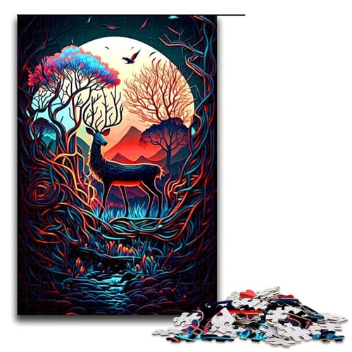 Puzzle für Erwachsene 1000 Teile Fantasielandschaft Puzzle Lernspiele für Zuhause DIY Spielzeug tolles Geschenk für Spiele 75 x 50 cm von linghhiming