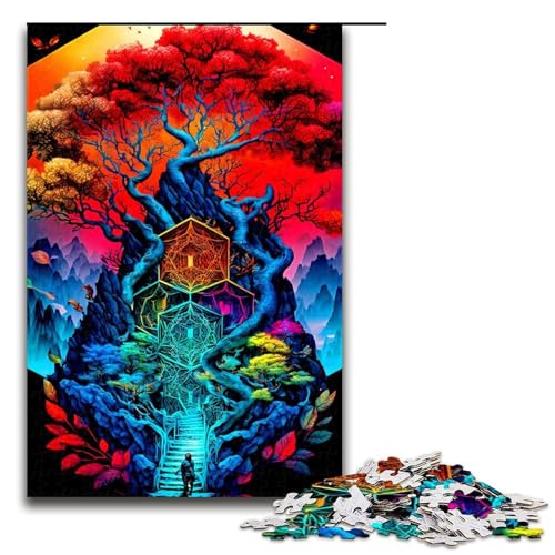 Puzzle für Erwachsene 1000 Teile Fantasielandschaft Puzzle Spiele Spielzeug Geschenk geeignet für die Schreibtischdekoration (75 x 50 cm) von linghhiming