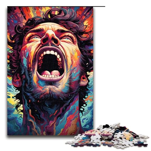Puzzle für Erwachsene 1000 Teile Farbkunst Junge Heimdekoration Puzzle Spielzeug Geschenk für die ganze Familie 75 x 50 cm von linghhiming