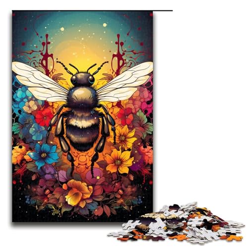 Puzzle für Erwachsene 1000 Teile Farbmalerei Bienen Holzpuzzle für Kinder Lernspiel 75 x 50 cm Puzzle für Erwachsene 1000 Teile Farbmalerei Bienen Holzpuzzle für Kinder Lernspiel 75 x 50 cm von linghhiming