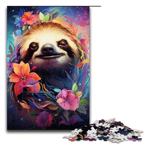 Puzzle für Erwachsene 1000 Teile Farbmalerei Faultier Puzzle Lernspiele für Zuhause DIY Spielzeug tolles Geschenk für Spiele 75 x 50 cm Puzzle für Erwachsene 1000 Teile Farbmalerei Faultier Puzzle Lernspiele für Zuhause DIY Spielzeug tolles Geschenk für Spiele 75 x 50 cm von linghhiming