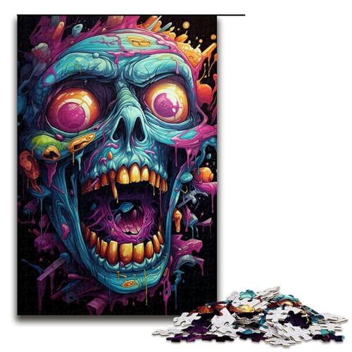 Puzzle für Erwachsene 1000 Teile Farbmonster Puzzle Spiele Spielzeug Geschenk geeignet für die Schreibtischdekoration 75 x 50 cm von linghhiming