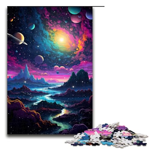 Puzzle für Erwachsene 1000 Teile Farbplaneten Landschaftspuzzle Holzpuzzle Lernspiel Herausforderungsspielzeug 75 x 50 cm Puzzle für Erwachsene 1000 Teile Farbplaneten Landschaftspuzzle Holzpuzzle Lernspiel Herausforderungsspielzeug 75 x 50 cm von linghhiming