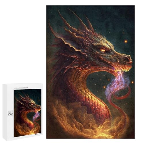 Puzzle für Erwachsene 1000 Teile Feuerdrache im Himmel Holzpuzzle 75 x 50 cm Puzzle für Erwachsene 1000 Teile Feuerdrache im Himmel Holzpuzzle 75 x 50 cm von linghhiming