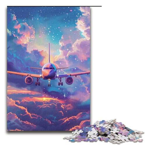 Puzzle für Erwachsene 1000 Teile Flugzeuge in den Wolken Familien-Papierpuzzle Lernspiel Herausforderungsspielzeug 1000 Teile (38 x 26 cm) von linghhiming