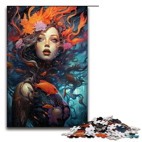 Puzzle für Erwachsene 1000 Teile Gemälde Fantasiegöttin Holzpuzzle Lernspiel Herausforderungsspielzeug 1000 Teile (75 x 50 cm) von linghhiming