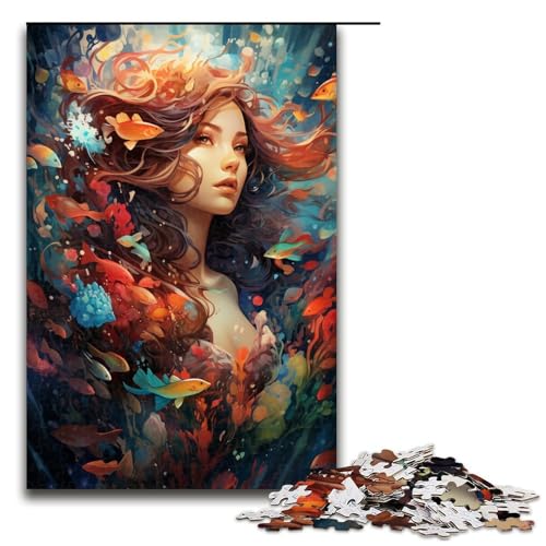 Puzzle für Erwachsene 1000 Teile Gemälde Fantasiegöttin Holzpuzzle für Kinder Lernspiel 1000 Teile (75 x 50 cm) von linghhiming