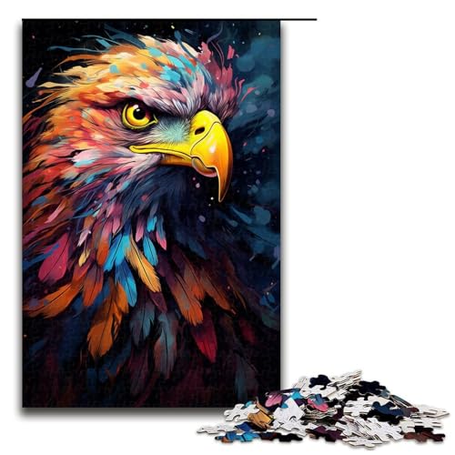 Puzzle für Erwachsene 1000 Teile Gemälde Farbe Adler Heimdekoration Puzzle Spielzeug Geschenk für die ganze Familie 1000 Teile (75 x 50 cm) von linghhiming