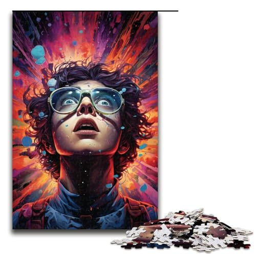 Puzzle für Erwachsene 1000 Teile Gemälde farbenfrohes Bösewicht Puzzle Lernspiele für Zuhause DIY Spielzeug tolles Geschenk für Spiele 1000 Teile (75 x 50 cm) von linghhiming