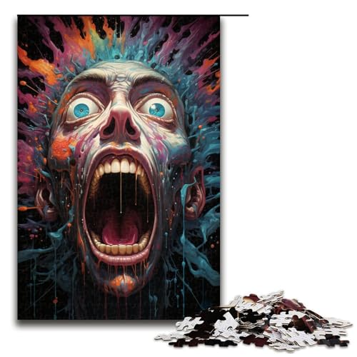Puzzle für Erwachsene 1000 Teile Gemälde farbenfrohes Bösewicht Puzzle Lernspiele für Zuhause DIY Spielzeug tolles Geschenk für Spiele 1000 Teile (75 x 50 cm) von linghhiming