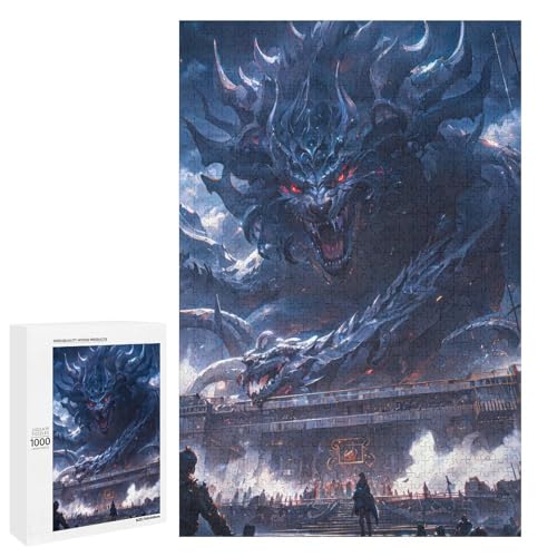 Puzzle für Erwachsene 1000 Teile Godly Beasts Holzpuzzle für Kinder Lernspiel (75 x 50 cm) von linghhiming