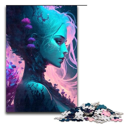 Puzzle für Erwachsene 1000 Teile Göttin der Nacht Puzzle Lernspiele für Zuhause DIY Spielzeug tolles Geschenk für Spiele 75 x 50 cm von linghhiming