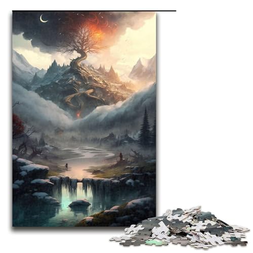 Puzzle für Erwachsene 1000 Teile Himmelsbaum des Lebens unmögliches Puzzle Familienspiel Stressabbau schwierige Herausforderung 75 x 50 cm von linghhiming