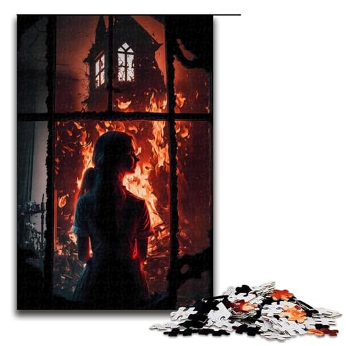 Puzzle für Erwachsene 1000 Teile Horrorkunst () Puzzle Spiele Spielzeug Geschenk geeignet für die Schreibtischdekoration 75 x 50 cm von linghhiming