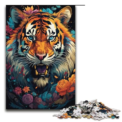 Puzzle für Erwachsene 1000 Teile Huahu farbenfrohes psychedelisches Puzzle Lernspiele für Zuhause DIY Spielzeug tolles Geschenk für Spiele 1000 Teile (38 x 26 cm) von linghhiming
