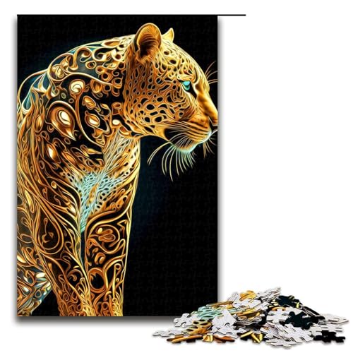 Puzzle für Erwachsene 1000 Teile Jaguar Puzzle Lernspiele für Zuhause DIY Spielzeug tolles Geschenk für Spiele 75 x 50 cm von linghhiming