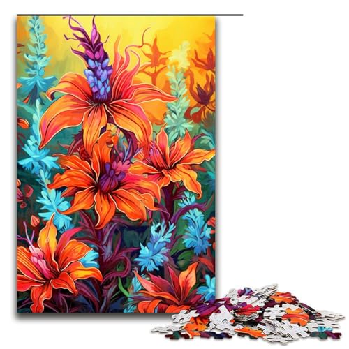 Puzzle für Erwachsene 1000 Teile Kardinalblume Heimdekoration Puzzle Spielzeug Geschenk für die ganze Familie 75 x 50 cm von linghhiming