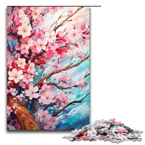 Puzzle für Erwachsene 1000 Teile Kirschblüten Puzzle Lernspiele für Zuhause DIY Spielzeug tolles Geschenk für Spiele 75 x 50 cm von linghhiming