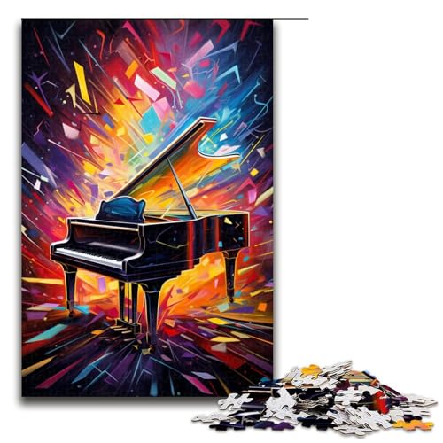 Puzzle für Erwachsene 1000 Teile Klavier buntes Holzpuzzle für Kinder Lernspiel 1000 Teile (75 x 50 cm) von linghhiming