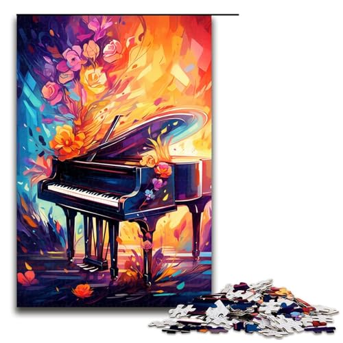 Puzzle für Erwachsene 1000 Teile Klavier farbenfrohes Puzzle Lernspiele für Zuhause DIY Spielzeug tolles Geschenk für Spiele 1000 Teile (75 x 50 cm) von linghhiming