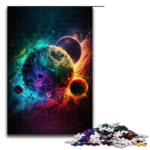 Puzzle für Erwachsene 1000 Teile Kollaps der Planeten Puzzle Lernspiele für Zuhause DIY Spielzeug tolles Geschenk für Spiele 75 x 50 cm von linghhiming