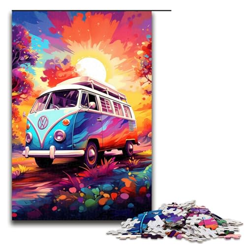 Puzzle für Erwachsene 1000 Teile Kombi bei Sonnenuntergang Puzzlespiel Spielzeug lustig 75 x 50 cm von linghhiming