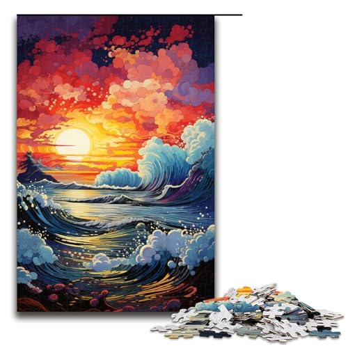 Puzzle für Erwachsene 1000 Teile Küste unter Sonnenuntergang Holzpuzzle 75 x 50 cm Puzzle für Erwachsene 1000 Teile Küste unter Sonnenuntergang Holzpuzzle 75 x 50 cm von linghhiming