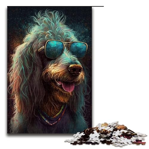 Puzzle für Erwachsene 1000 Teile Kunst Bunte Hunde Puzzle für Erwachsene Holzpuzzle Familienspiele Weihnachts und Geburtstagsgeschenke 1000 Teile (75 x 50 cm) von linghhiming