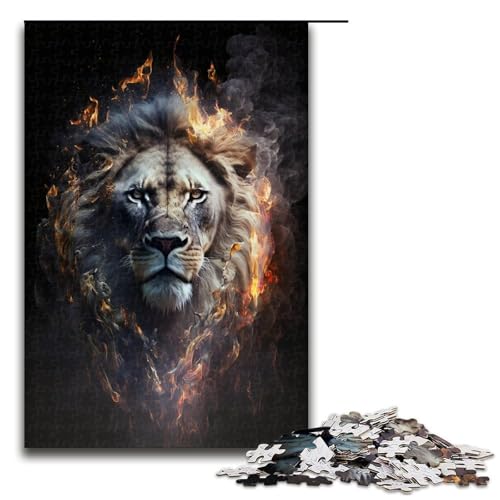 Puzzle für Erwachsene 1000 Teile Kunst Bunte Löwen Puzzle Lernspiele für Zuhause DIY Spielzeug tolles Geschenk für Spiele 1000 Teile (75 x 50 cm) von linghhiming