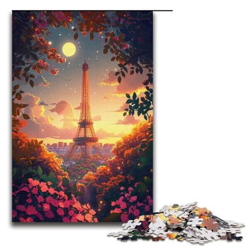 Puzzle für Erwachsene 1000 Teile Kunst Eiffelturm Heimdekoration Puzzle Spielzeug Geschenk für die ganze Familie 1000 Teile (38 x 26 cm) von linghhiming