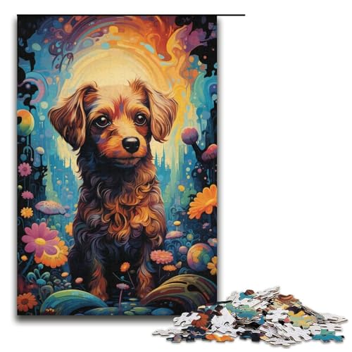 Puzzle für Erwachsene 1000 Teile Kunst Hunde Puzzle Lernspiele für Zuhause DIY Spielzeug tolles Geschenk für Spiele 1000 Teile (38 x 26 cm) von linghhiming