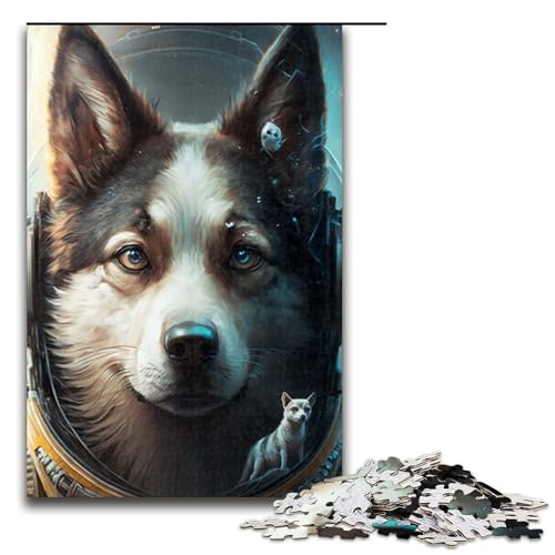 Puzzle für Erwachsene 1000 Teile Kunst Hunde Puzzle Lernspiele für Zuhause DIY Spielzeug tolles Geschenk für Spiele 1000 Teile (75 x 50 cm) von linghhiming