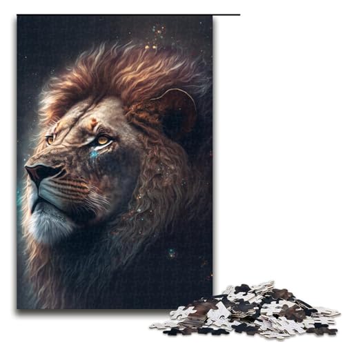 Puzzle für Erwachsene 1000 Teile Kunst-Löwe Heimdekoration Puzzle-Spielzeug Geschenk für die ganze Familie 1000 Teile (75 x 50 cm) von linghhiming