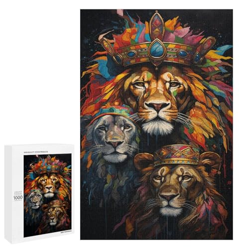 Puzzle für Erwachsene 1000 Teile Kunst Löwe Holzpuzzle für Kinder Lernspiel 75 x 50 cm Puzzle für Erwachsene 1000 Teile Kunst Löwe Holzpuzzle für Kinder Lernspiel 75 x 50 cm von linghhiming