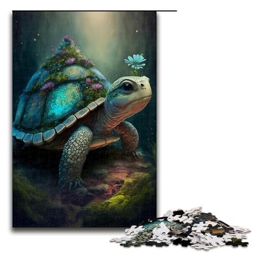 Puzzle für Erwachsene 1000 Teile Kunst-Schildkröten-Puzzle Lernspiele für Zuhause DIY-Spielzeug tolles Geschenk für Spiele 1000 Teile (75 x 50 cm) von linghhiming